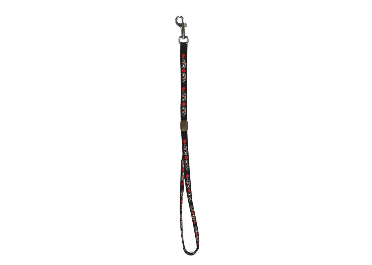 Grooming Noose with Pawprint Black Nylon Noose