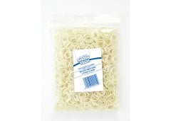Latex Bands Medium-Medium White - 1000 pcs Top Knot Bands