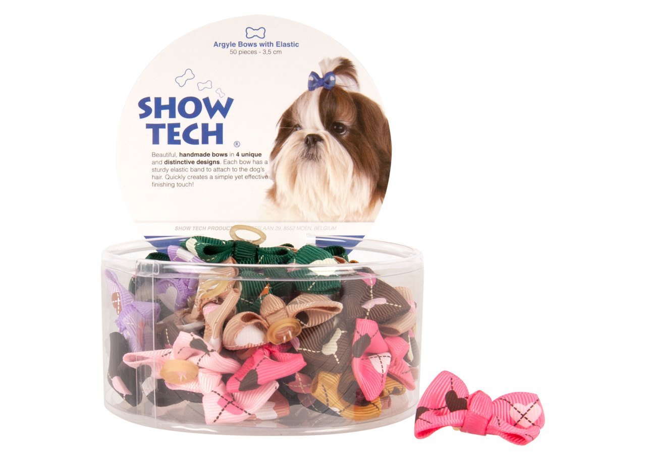 Argyle Bows with Elastic 50 pcs Bows