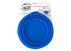 Travel Pop-up Silicone Pet Bowl 1L Blue Bowl